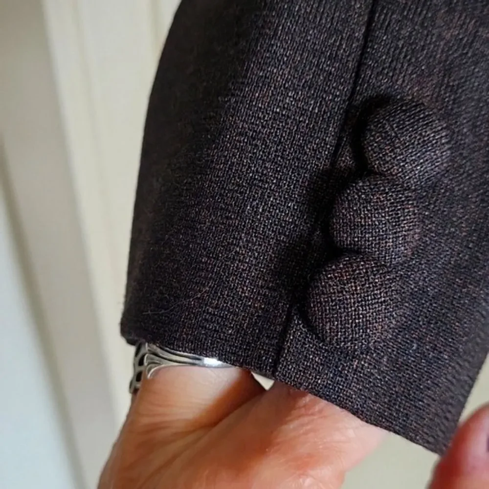 Vintage 1960s Chocolate Brown Skirt Suit